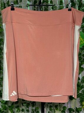adidas Rose Pink Golf Athletic Skort with White Side Panels and Pockets size 4X